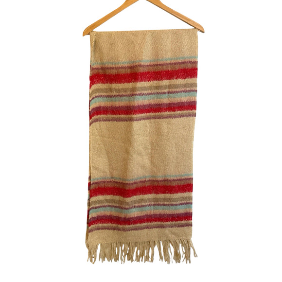 Lauren Ralph Lauren Knit Scarf Wrap Stripped Minimalist Preppy Heritage Outdoors - Picture 2 of 4